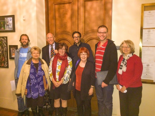 Members of Pasadena Complete Streets Coalition pose for a celebratory picture after the City Council voted unanimously to end the city's old car-centric LOS transportation metric. (Photo courtesy PasCSC)  